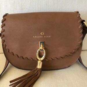 Faux leather brown crossbody